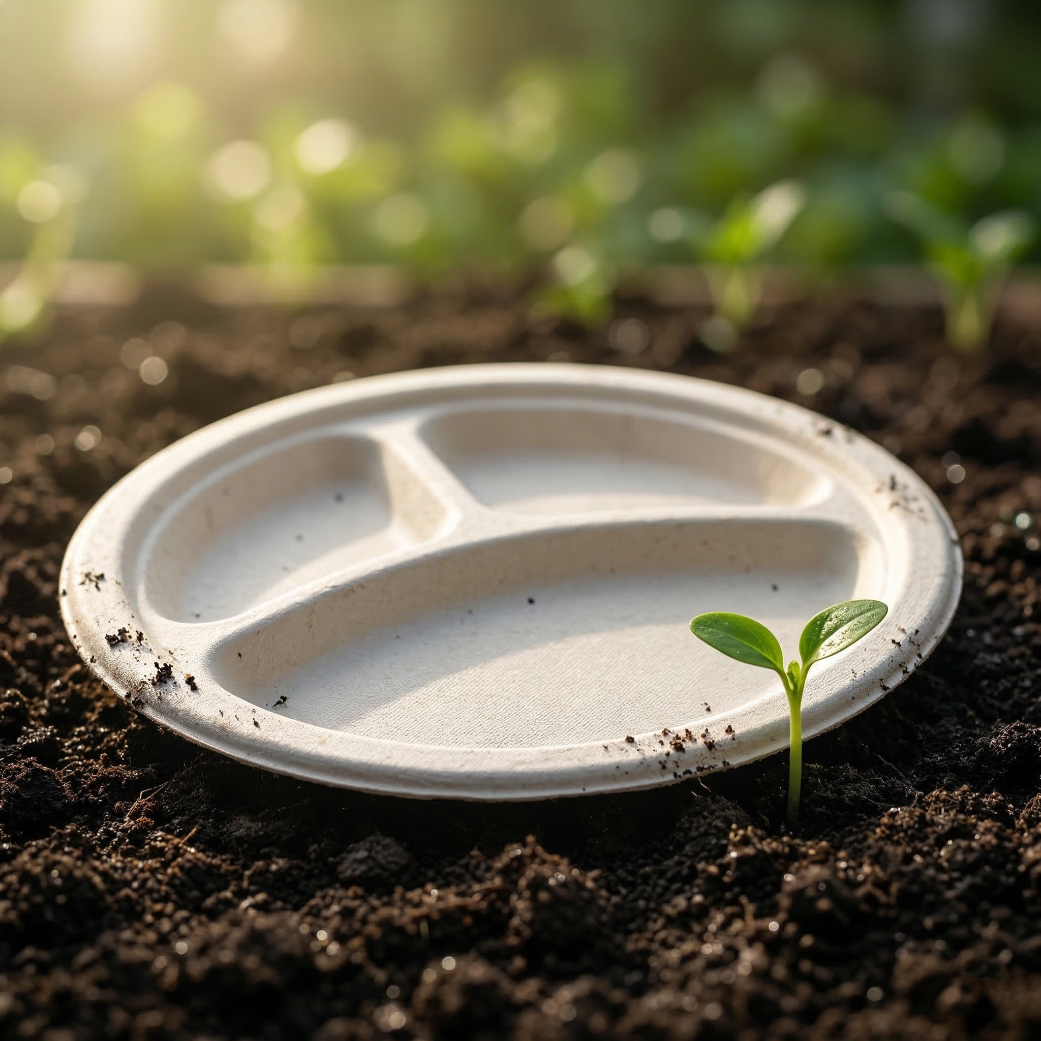 Đĩa b&atilde; m&iacute;a tự hủy sinh học Ocean Sky th&acirc;n thiện m&ocirc;i trường.