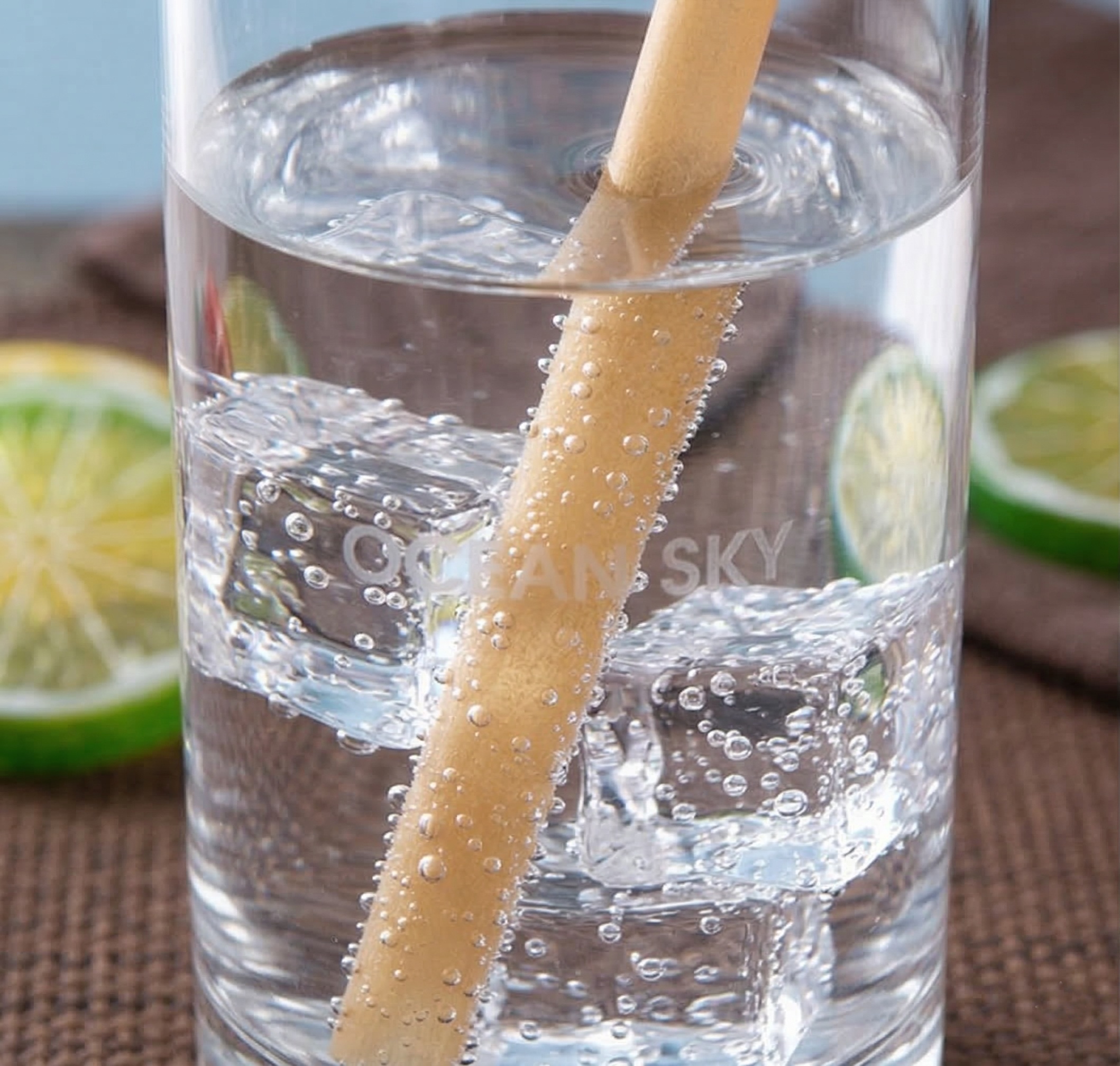 Cận cảnh ống h&uacute;t b&atilde; m&iacute;a OCEAN SKY ng&acirc;m trong nước đ&aacute;, kh&ocirc;ng bị tan.