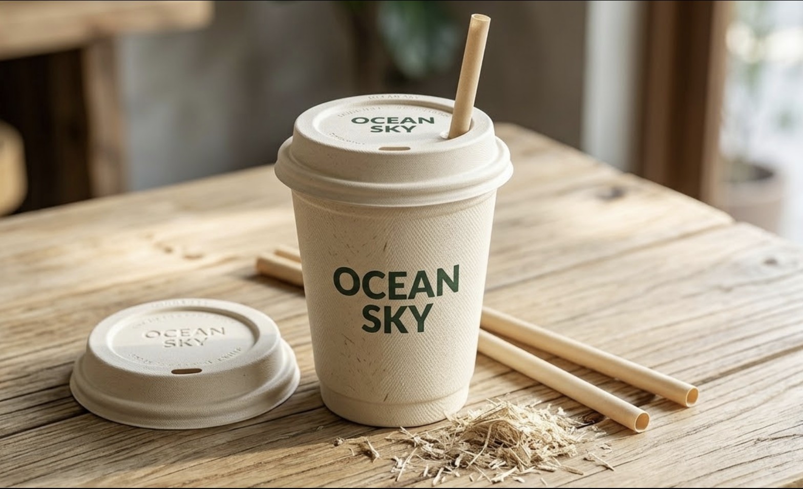 Bộ giải ph&aacute;p bao b&igrave; b&atilde; m&iacute;a gi&aacute; sỉ cho qu&aacute;n cafe Ocean Sky.