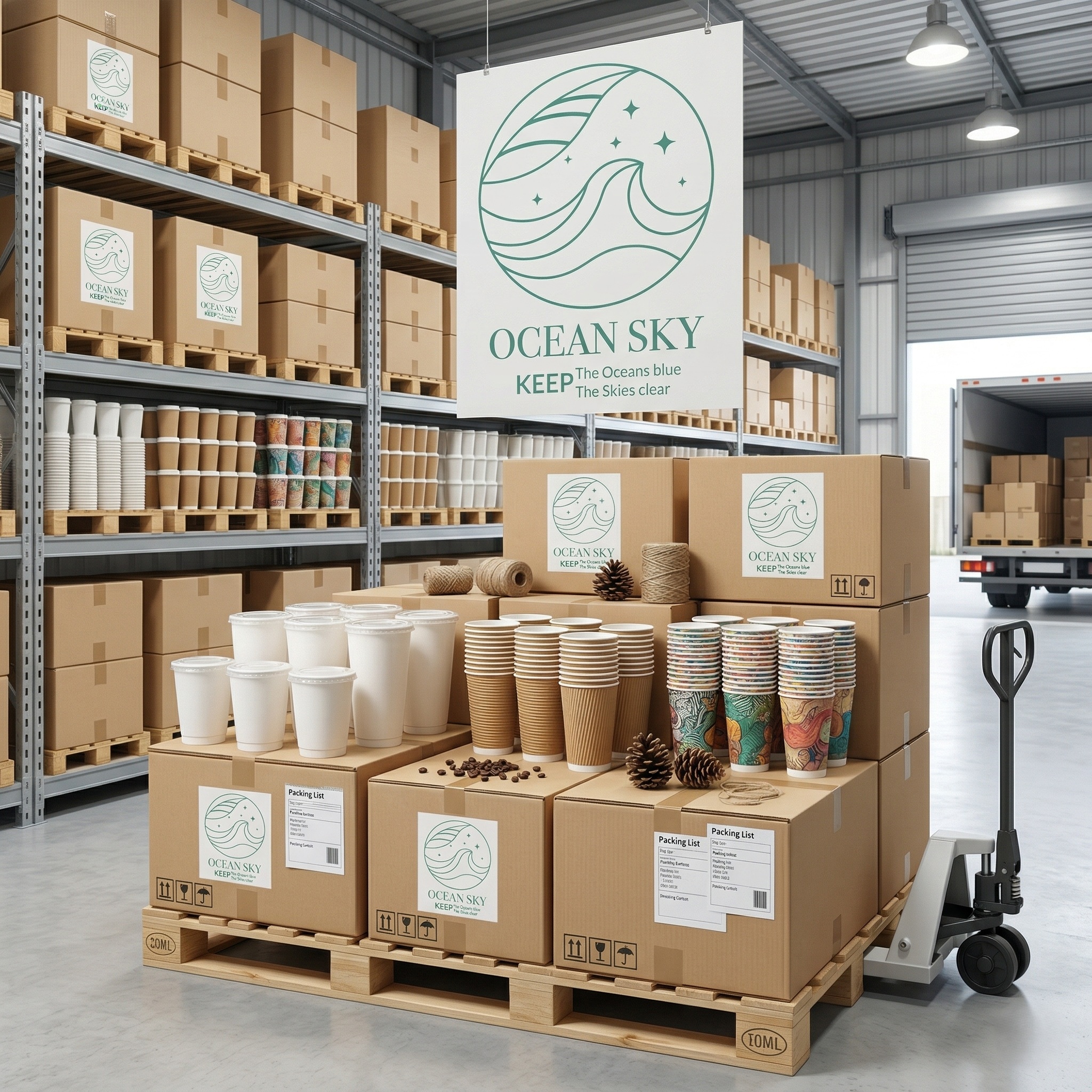 Quy tr&igrave;nh cung cấp ly giấy gi&aacute; sỉ uy t&iacute;n tại Ocean Sky Việt Nam.